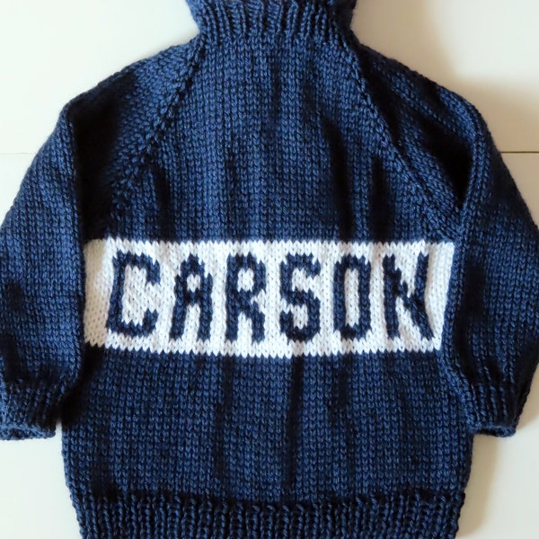 zip-up-the-back / hooded sweater (6 mo. & 9 mo. include matching booties) / personalized