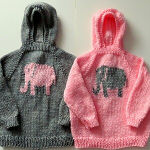 zip-up-the-back / hooded sweater / elephant