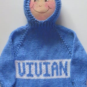 zip-up-the-back / hooded sweater (6 mo. & 9 mo. include matching booties) / personalized