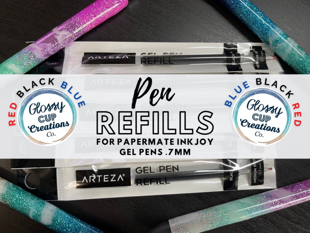 Ink Refills for Inkjoy Gel Pens .7mm BLACK, RED and BLUE Etsy
