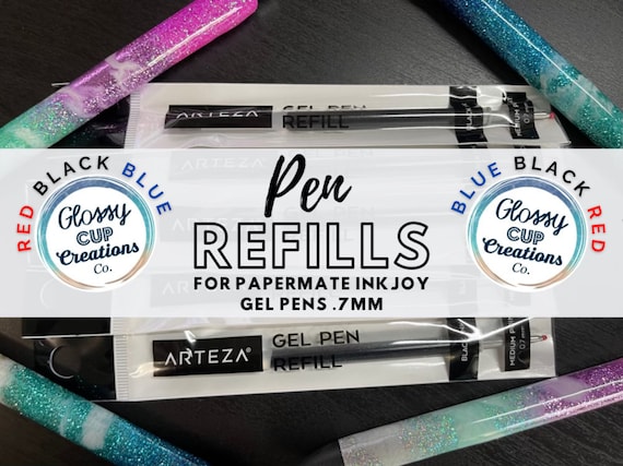 Ink Refills for Inkjoy Gel Pens .7mm BLACK, RED and BLUE 