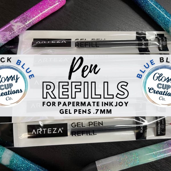 Ink Refills for Inkjoy Gel Pens .7mm - BLACK, RED and BLUE