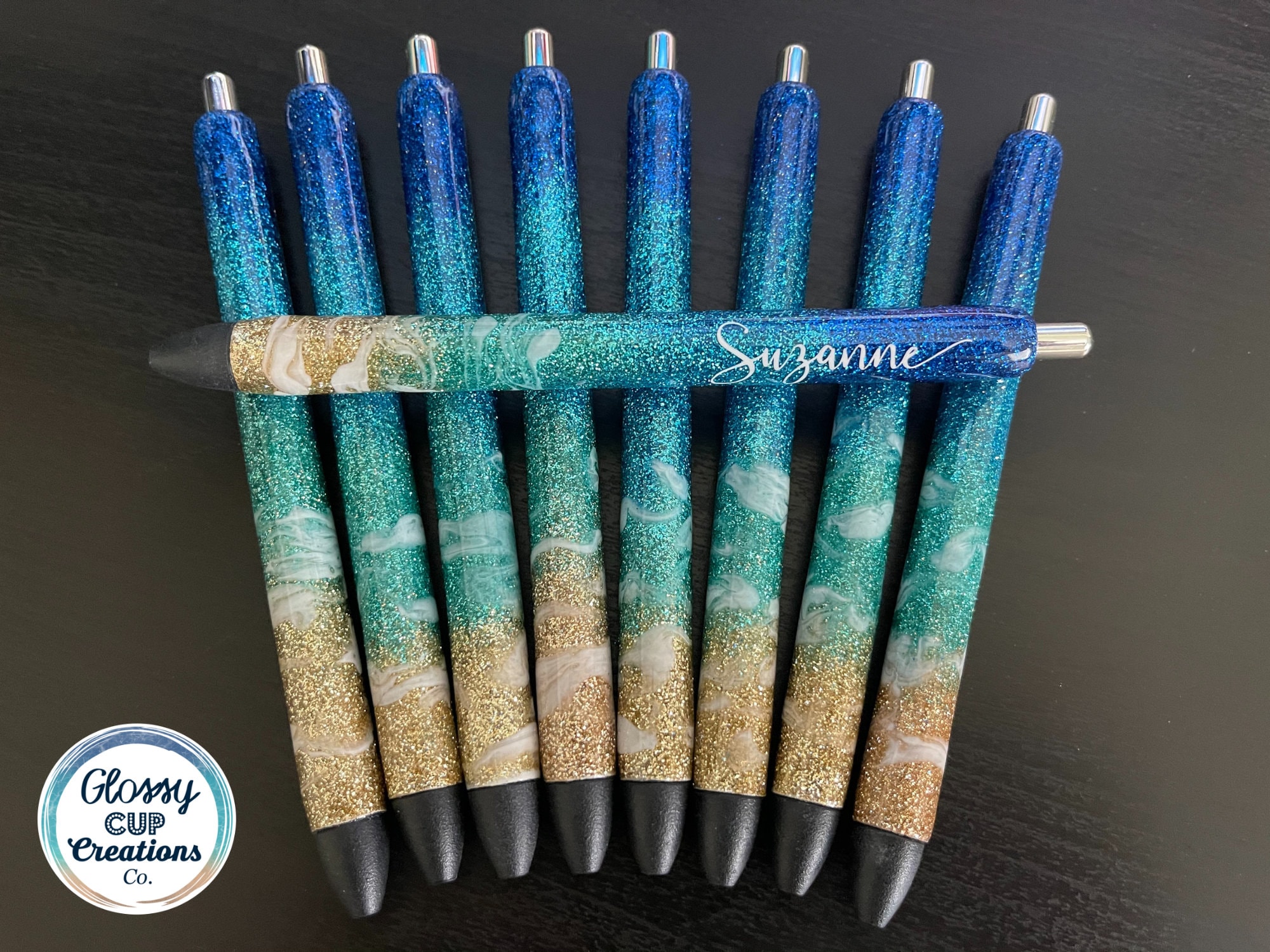 Glitter Beach Pens Custom Ink Joy Gel Pens Beach Inspired Etsy