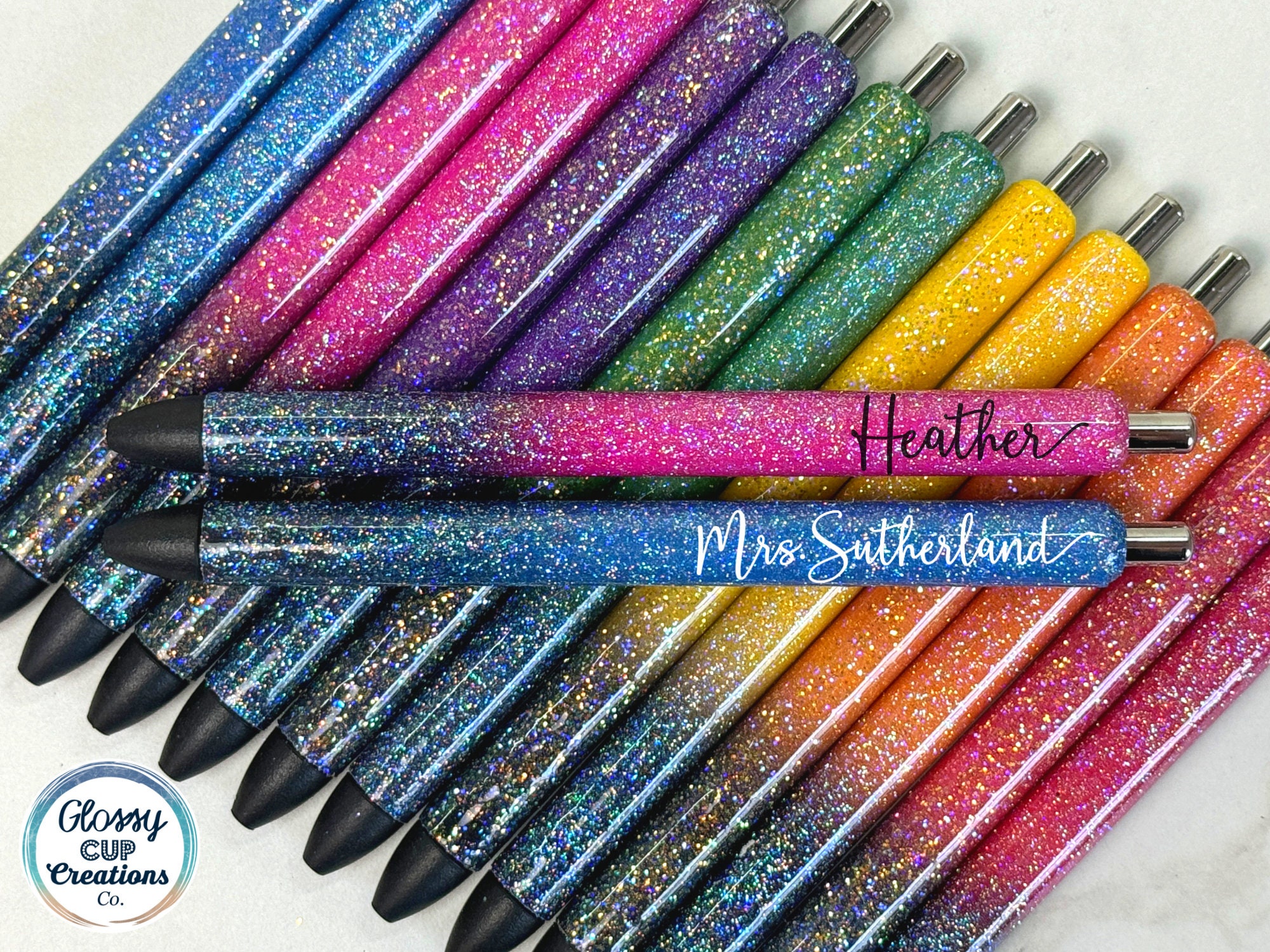 Pink Glitter Pens – Winnies Wonders Creations