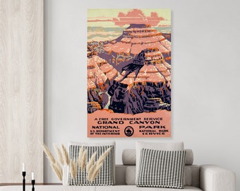 Grand Canyon National Park Vintage WPA Travel Poster