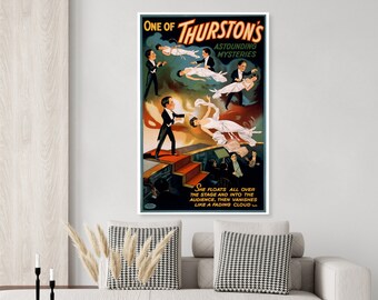 Vintage Thurston the Magician Levitation Poster