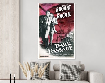 Dark Passage Bogart and Bacall Movie Poster