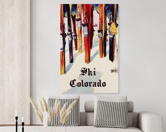 This is a Vintage Ski Colorado Travel Poster