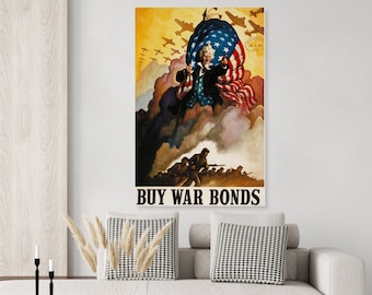 Tío Sam Comprar Bonos de Guerra Póster Vintage