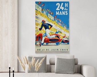 Vintage Le Mans Grand Prix Poster