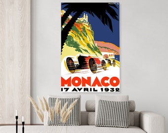 1932 Monaco Grand Prix promotional Poster