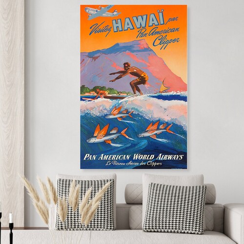 Pan Am Australia New Zealand Clipper Travel Poster Travel Art - Etsy