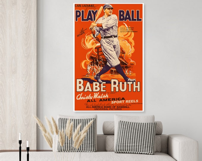 Babe Ruth Play Ball Movie Poster - Etsy