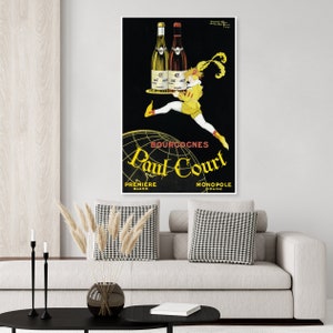 Vintage French Wine Paul Court Jester Poster