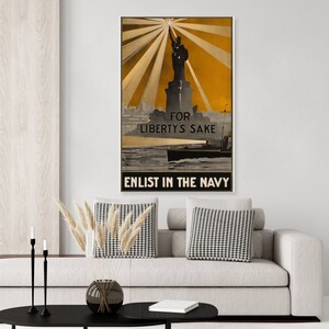 World War 1 US Navy Enlistment Vintage Poster