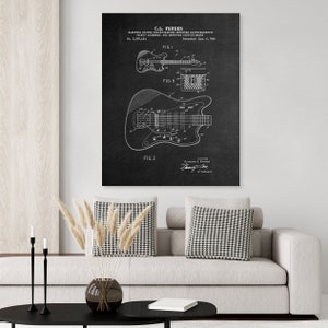 1966 Fender Electric Guitar Patent Print