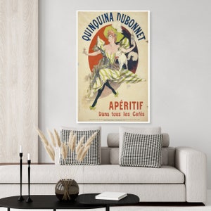 QuinQuina Dubonnet French Aperitif Vintage Alcohol Poster