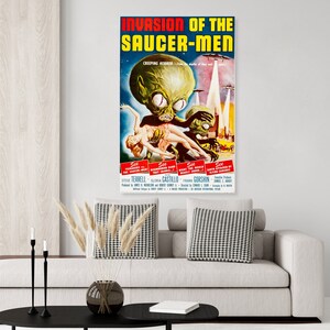 Vintage Movie Poster Invasion of the Saucer Men
