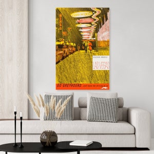 Vintage Las Vegas Travel Poster by Greyhound