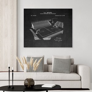 Basketball Court and Goals Patent Print