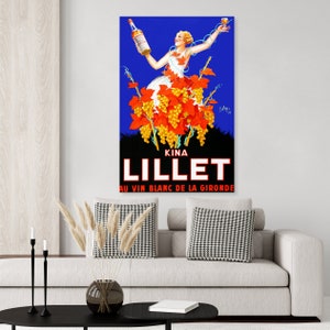 Vintage Alcohol Poster Kina Lillet Ad