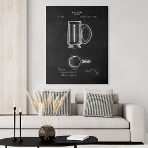 Beer Mug Patent Print