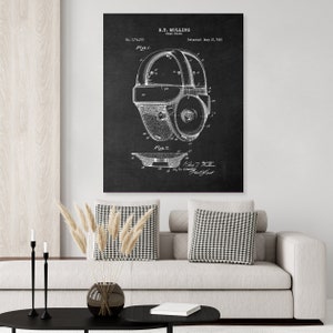 1929 Football Helmet Patent Print