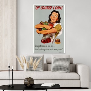 Of Course I Can! WWII Propaganda Vintage Poster