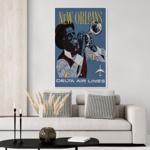 New Orleans Jazz Vintage Travel Poster