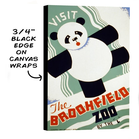 Vintage style quality art print POSTER.Panda Brookfield Zoo.Room Art Decor.715i Vintage style quality art print POSTER.Panda Brookfield Zoo.Room Art Decor.715i