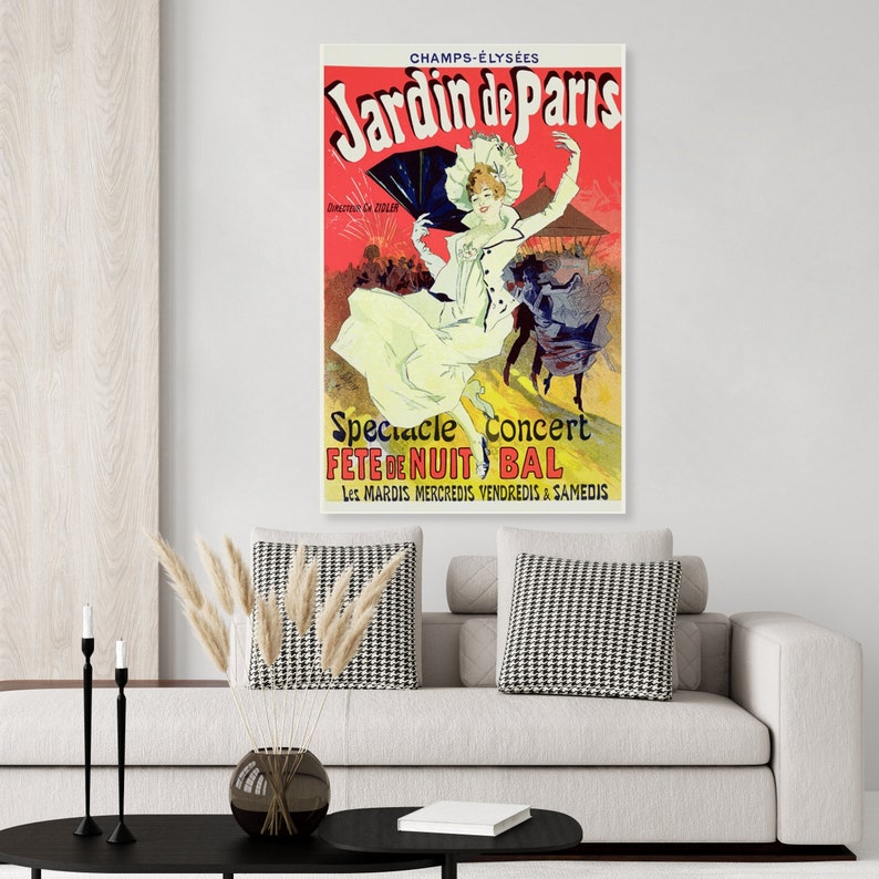 Victorian French Advertisement Poster Jardin De Paris Poster Etsy