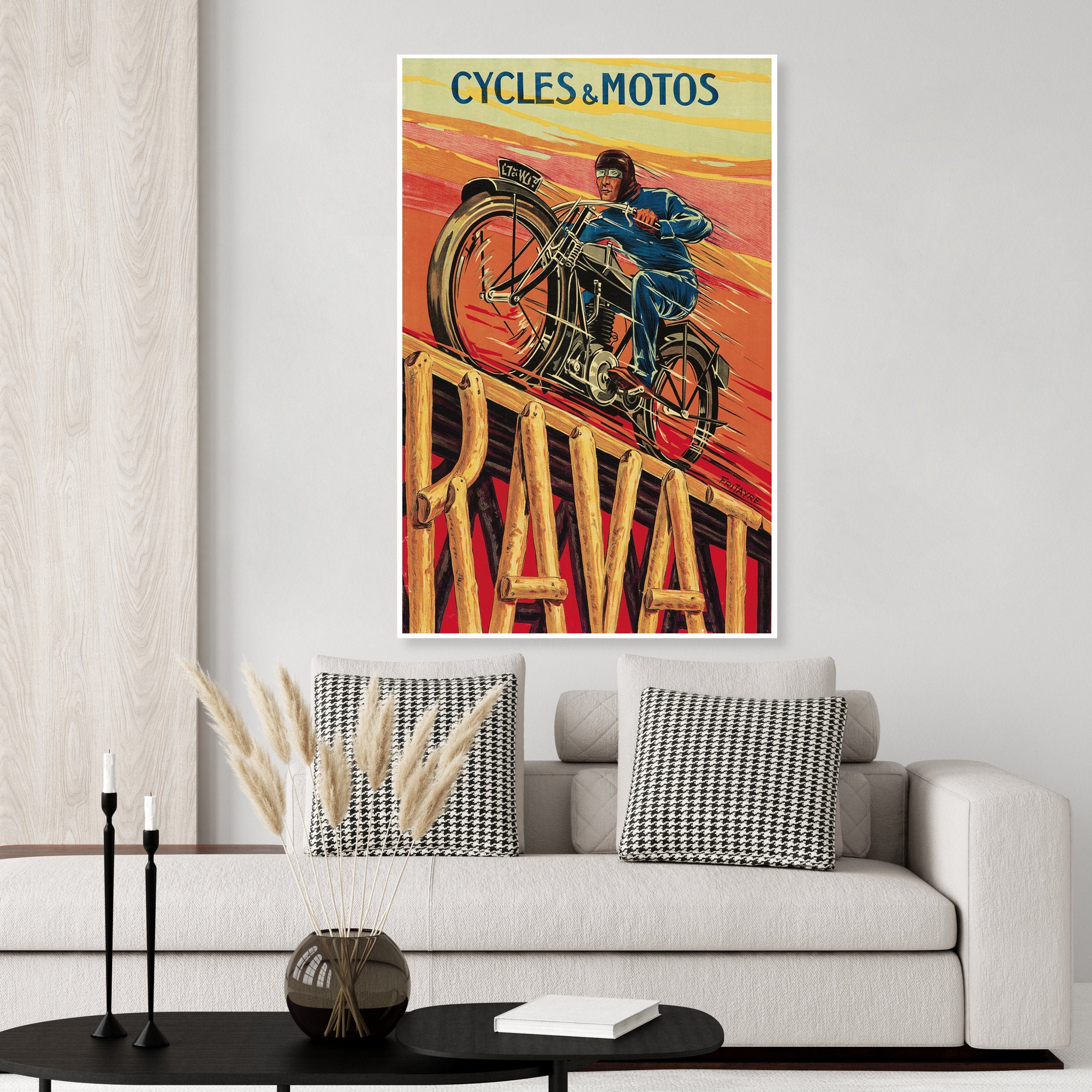 Affiche Moto Ancienne Vintage PSD, modèles PSD gratuits de haute