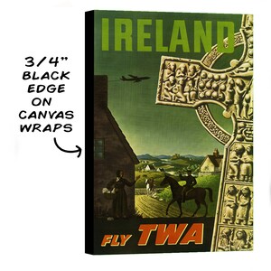 Cartel de viaje vintage de Irlanda por TWA imagen 4