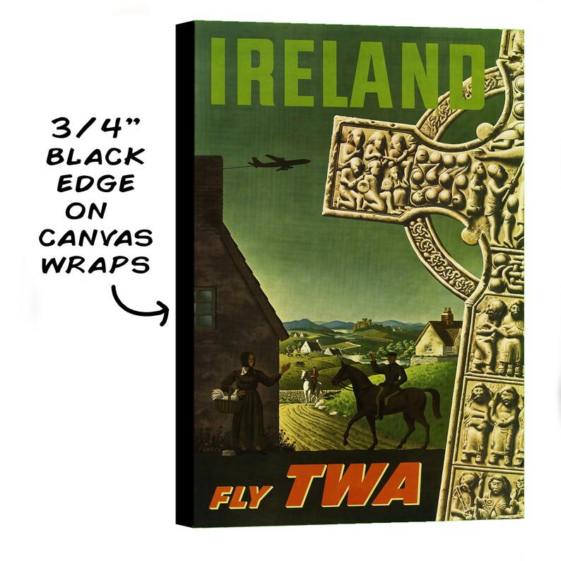 Cartel de viaje vintage de Irlanda por TWA imagen 4