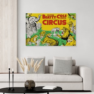 Clyde Beatty Vintage Circus Poster with Animals