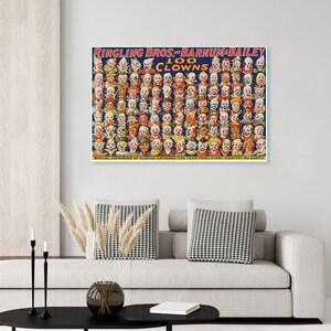 Ringling Brothers and Barnum and Bailey Congress of 100 Clowns Vintage Circus Poster