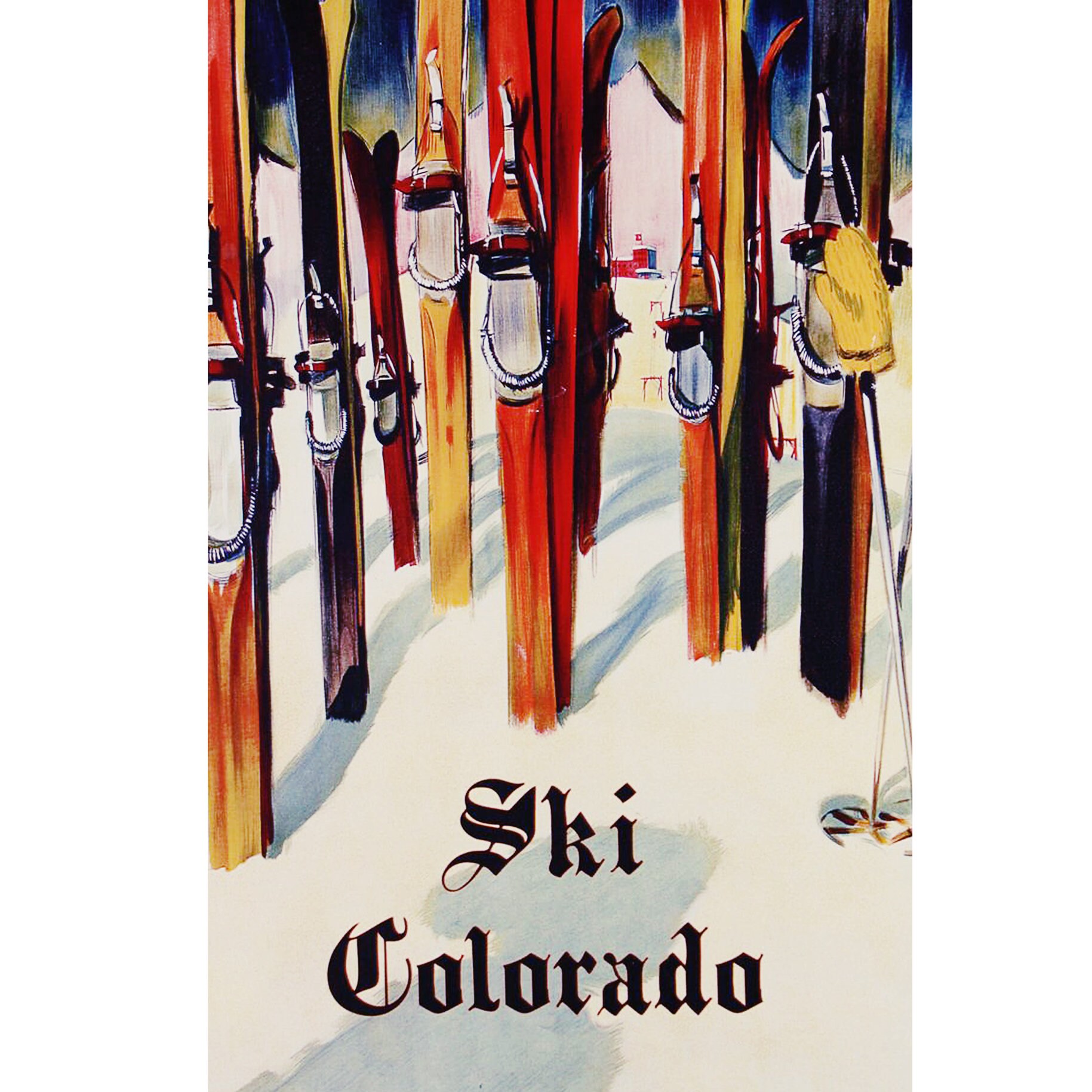 This is a Vintage Ski Colorado Travel Poster - Etsy