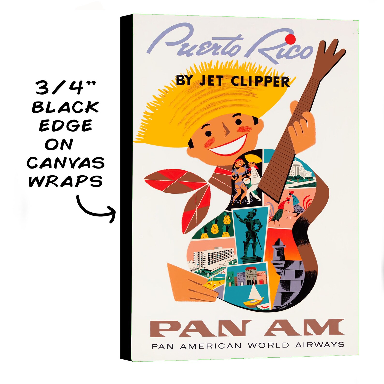 Vintage Puerto Rico Travel Poster by Pan Am Etsy