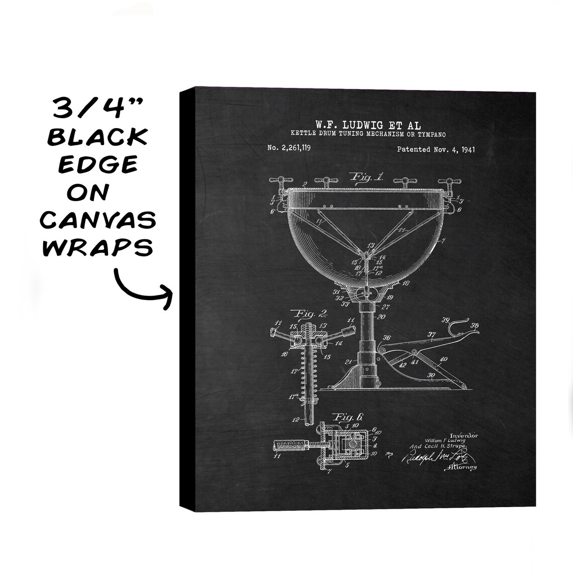 Kettle Drum Patent Print Etsy