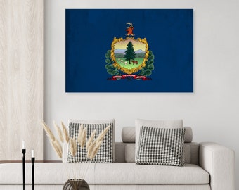 Vermont State Flag print or canvas wrap