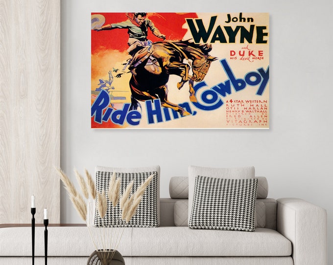 Ride Him Cowboy John Wayne Movie Poster