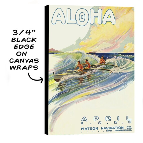 Vintage 1920 Hawaii Travel Poster Aloha Matson Cruise Line