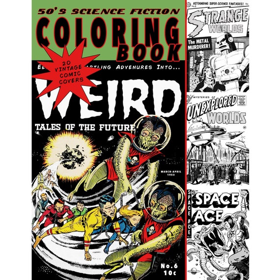 Printable Sci Fi Coloring Book Made From Vintage Science | Etsy