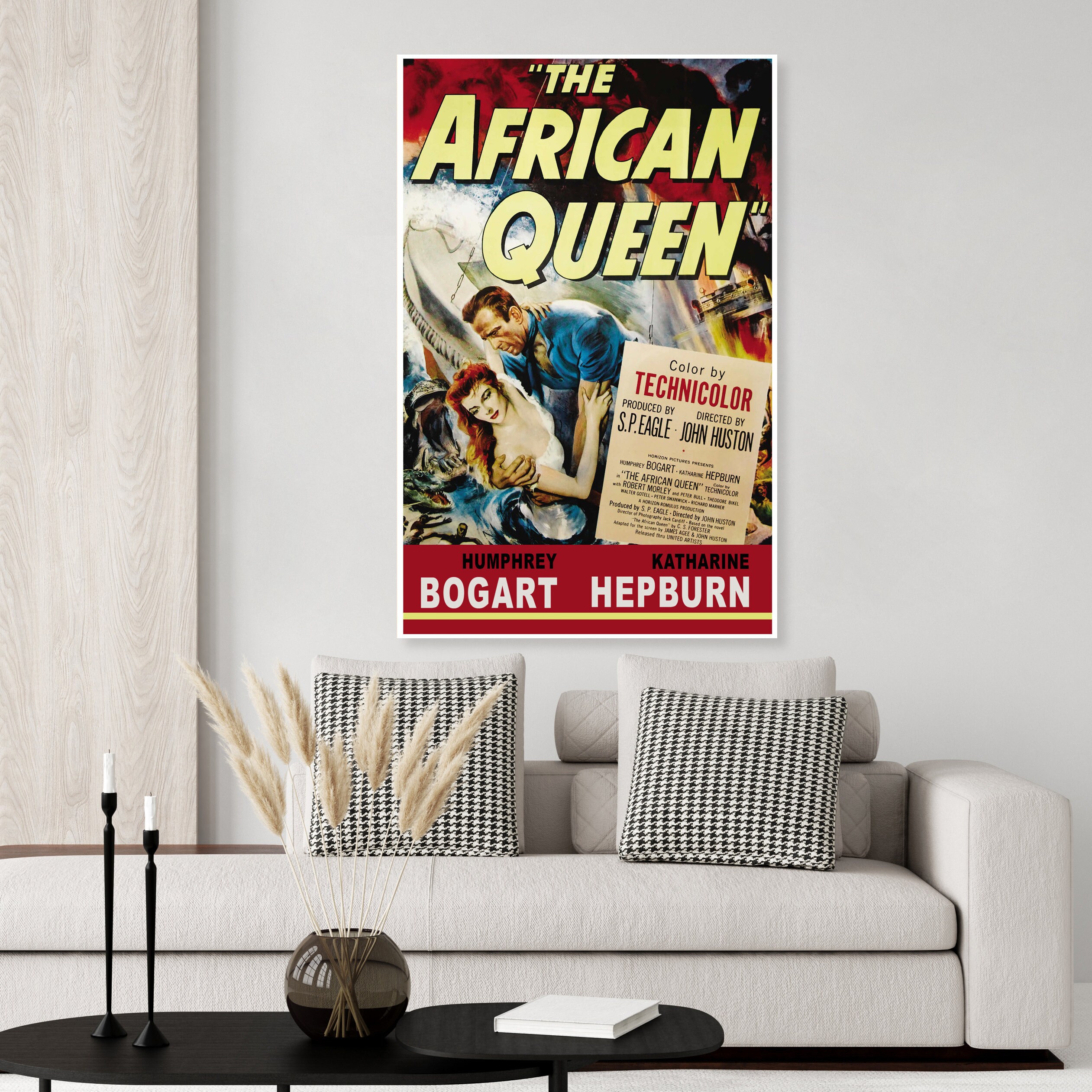 Poster Cinéma ODYSSÉE – L’AFRICAN Queen, Reproduction HQ 45x60cm, Sans Cadre