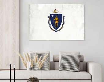 Massachusetts State Flag poster print or canvas wrap