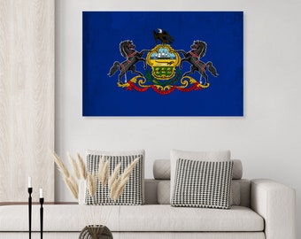 Pennsylvania State Flag poster print or canvas wrap