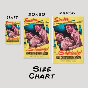 Cartel de película de Frank Sinatra de repente imagen 3