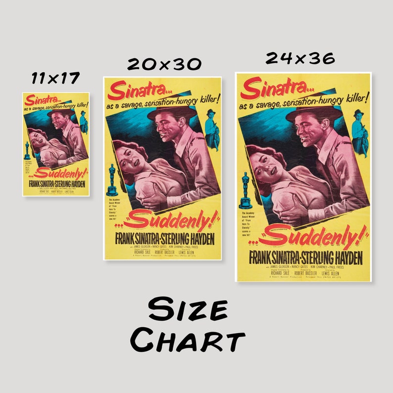 Cartel de película de Frank Sinatra de repente imagen 3