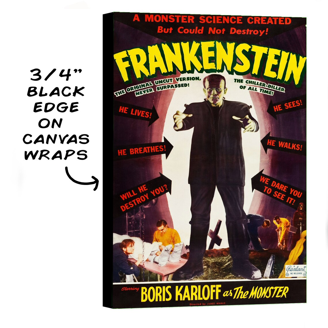 Frankenstein Movie Poster Etsy