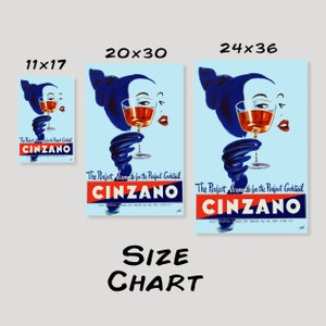 Vintage Poster of a Cinzano Alcohol Ad image 3